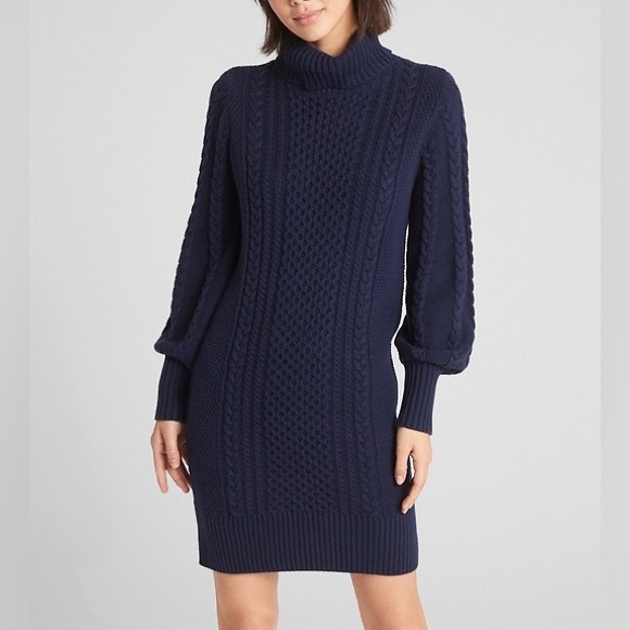 GAP Dresses & Skirts - GAP Cable Knit Turtleneck Sweater Dress  NEW!